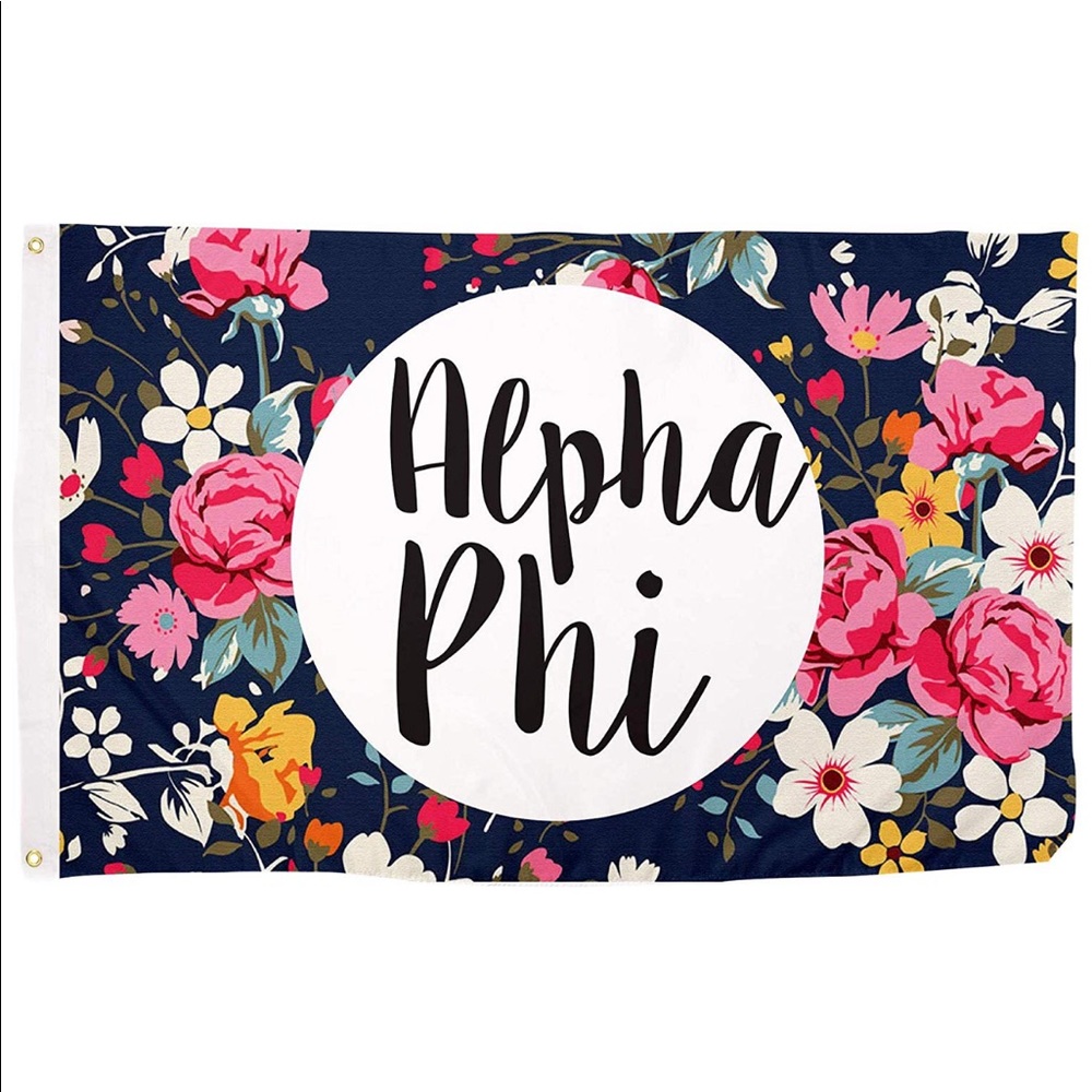 Alpha Phi Floral Flag